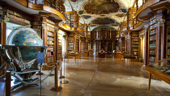 Stiftsbibliothek in St.Gallen in der Nähe vom Bodensee