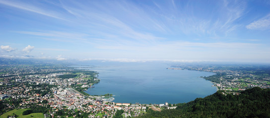 Panoramic view of Lake Constance from the Pfänder